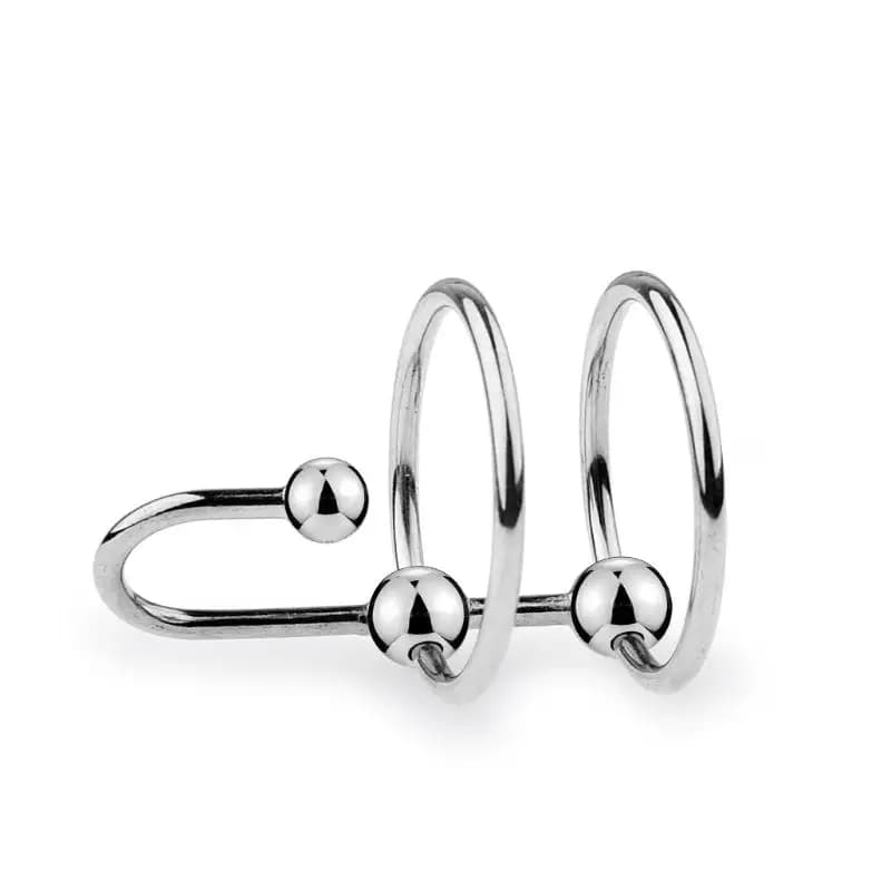 Anello per il pene in acciaio inossidabile per il mantenimento del liquido seminale, stimolatore del punto G, giocattolo sessuale per adulti, dispositivo riutilizzabile per il piacere maschile