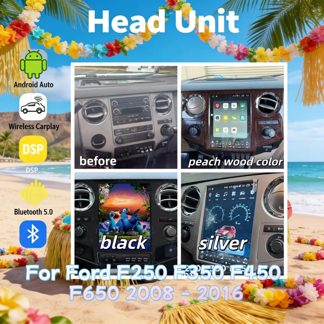 12.1" Android Touch Screen Radio Wireless Carplay For Ford F250 F350 F450 F650 2008-2016 GPS Car Multimedia Stereo Head Unit 4G