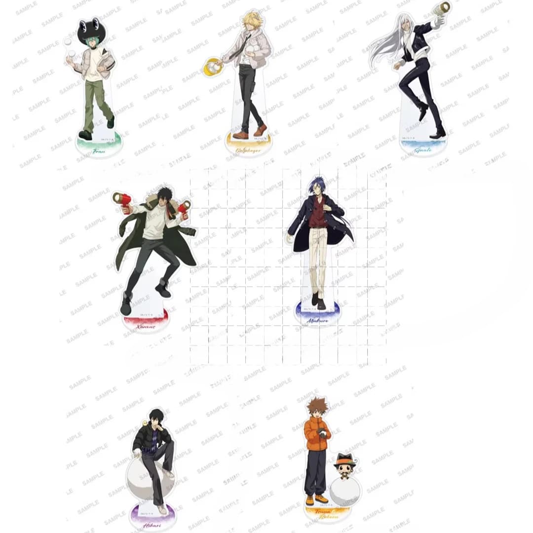 Game Belphegor XANXUS Rokudou Mukuro Squalo Hibari Kyouya Acrylic Stand Doll Anime Figure Model Cosplay Toy Gift