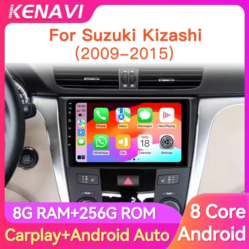 2 Din Autoradio Radio Per Suzuki Kizashi 2009 2010 - 2015 Lettore Multimediale GPS Wireless Carplay Android Auto Unità di Testa schermo