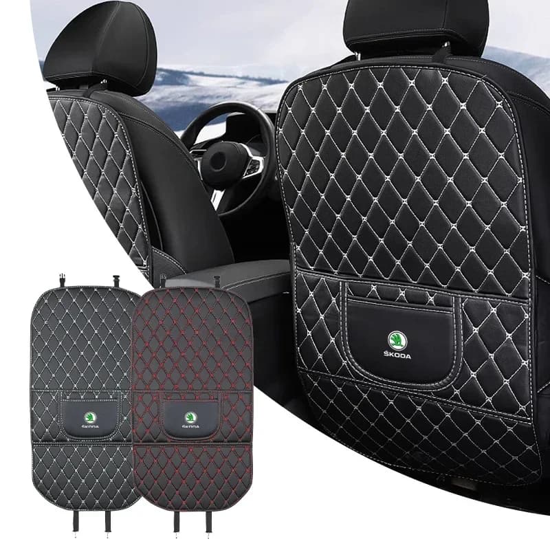 Auto All Inclusive Poster Seat Anti-Calcio Pad Armrest Box Protective Cover for Skoda Octavia Fabia Kapoq Kodiaq Rapid SCALA Superb