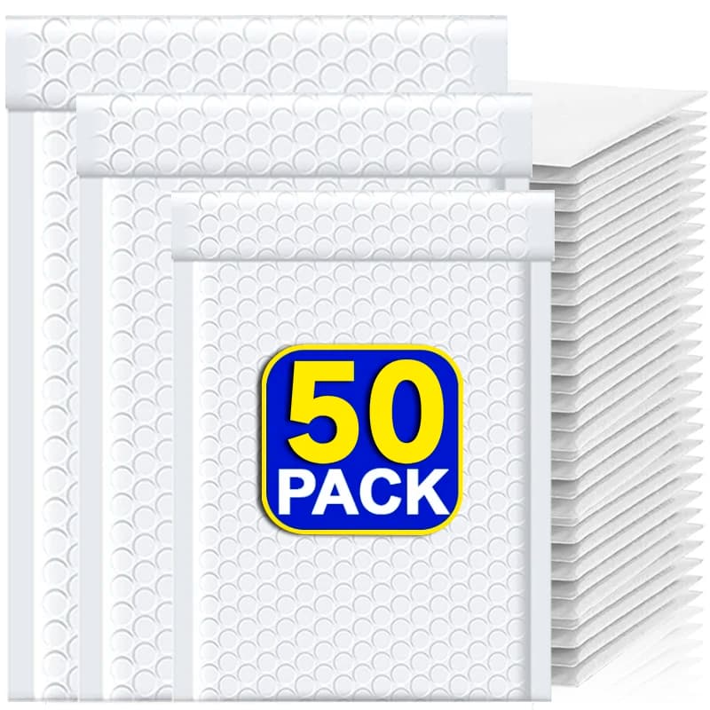 50-10Pcs Bubble Envelopes White Foam Shipping Bags Poly Bubble Mailers Pad Self Seal Packing Bags for Magazine 11cm 15cm 23cm