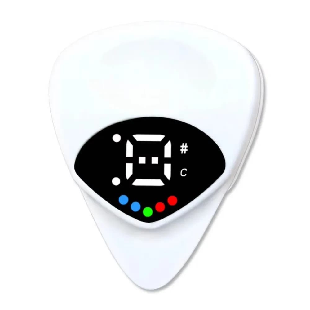 2-in-1 Guitar Pick & Tuner Combo ABS 12-Tone Equal Temperament Multi-function Tuner Instrument Accessories Small
