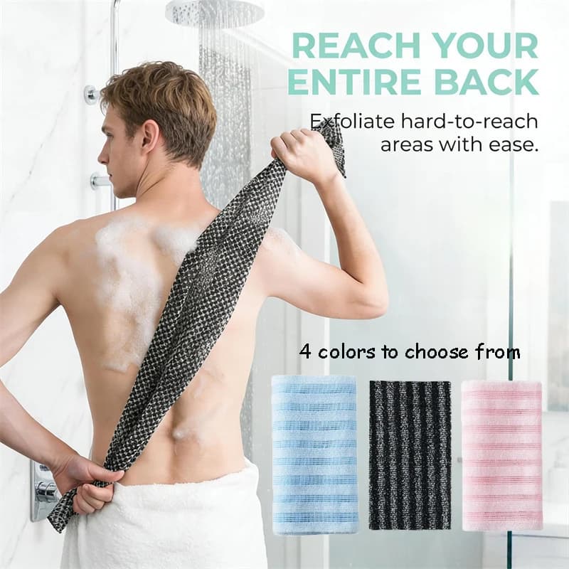 Exfoliating Sponge for Shower Enclosure for Men, with Silver Ions, Multifunction, in Foam, Ultra-Lunga
