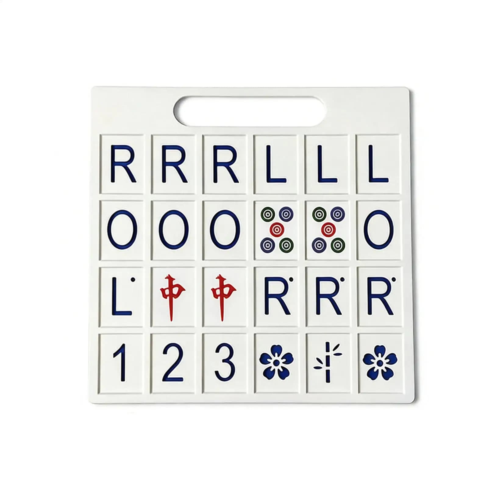 Tabellone Mahjong Portatile con 24 Scomparti, Gioco di Strategia per Casa, Soggiorno, Riunioni Familiari, Vacanze e Viaggi