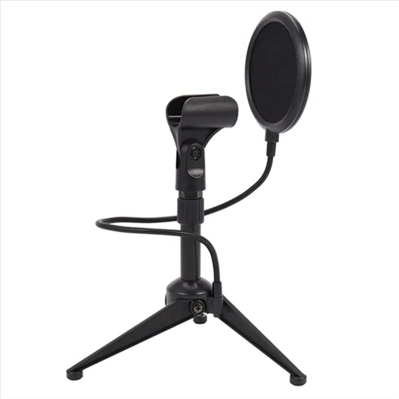 1 set double network filter and adjustable shockproof insulation screw adapter for black-B60B metal microphone