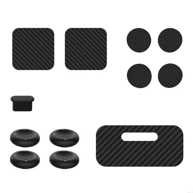 Q6PA Adesivi protettivi per Steam Controller 2026 Touchpad Dock ricarica Joystick Cap Adesivi ABYX con tappo antipolvere C