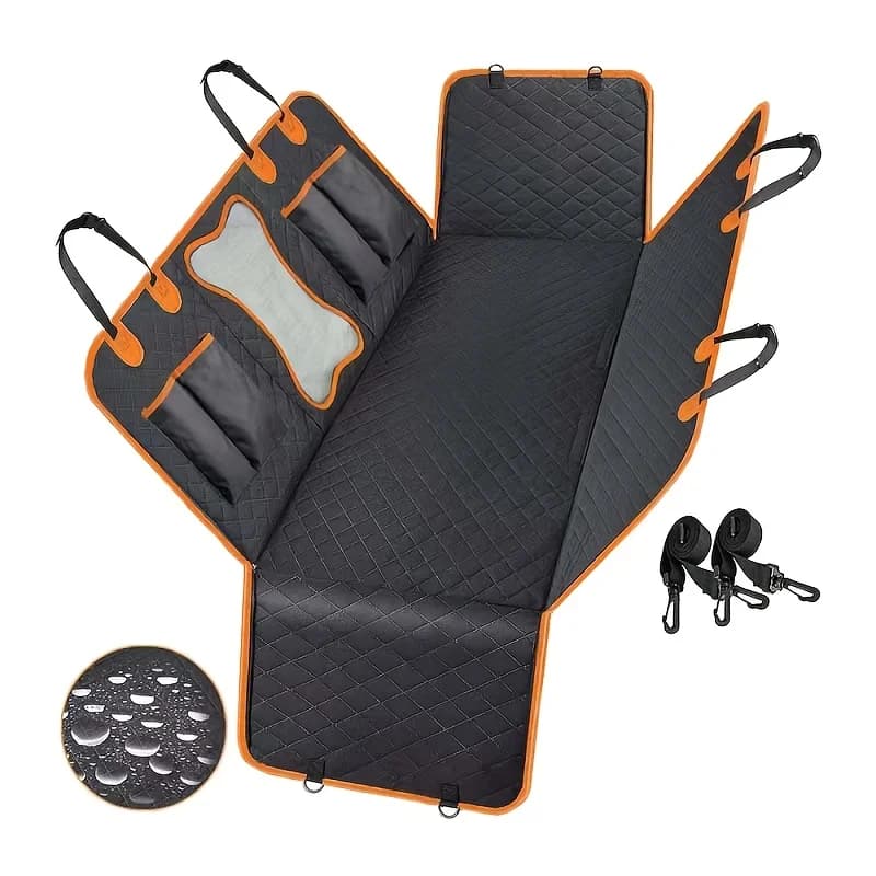 Coprisedile per auto per cani da compagnia Coprisedile impermeabile al 100% Amaca 600D Coprisedile posteriore morbido resistente antigraffio e antiscivolo per auto,