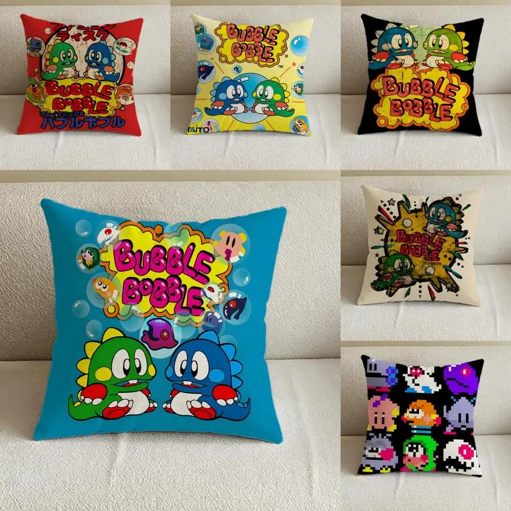 Set di Federe per Cuscini B-Bubble B-Bobble in Lino Naturale, Decorazione Tutto-in-Uno per Divano, Camera da Letto e Sedia