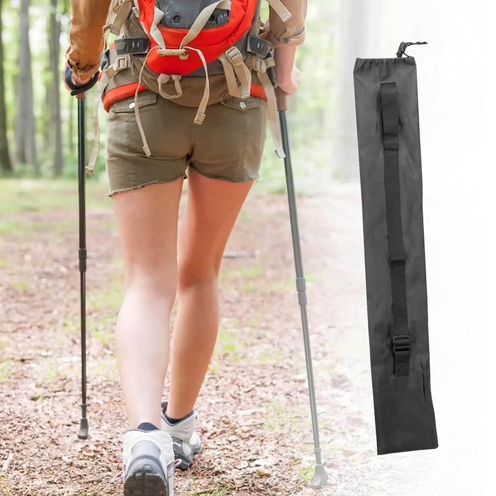 Trekking Pole Carrying Bag Tent Pole Storage Bag Waterproof Lightweight Adjustable Strap Folding Chair Carry Bag Shoulder Bag