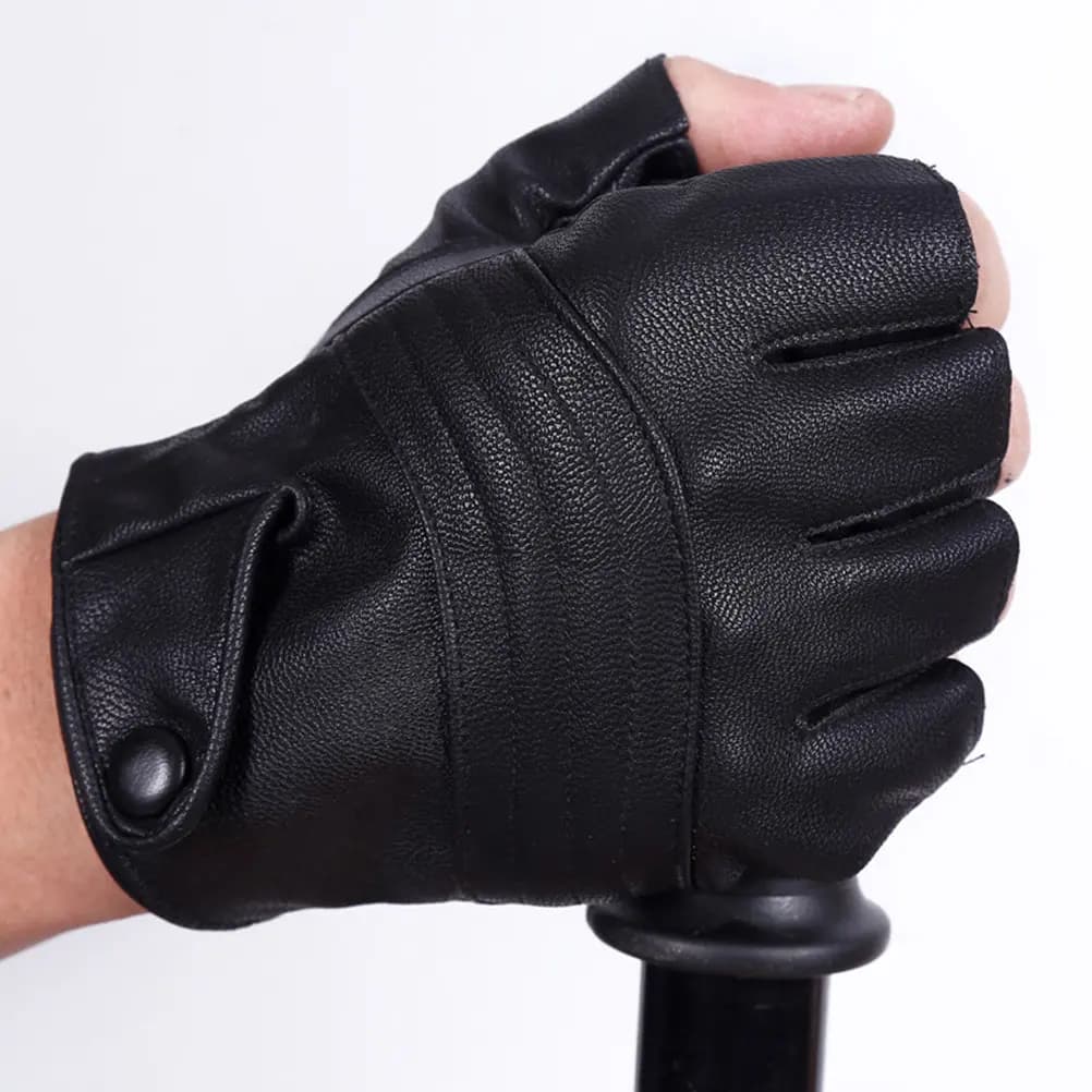 1 pair of men's fingerless cycling gloves, lightweight and breathable, for gym, fitness, cycling, driving