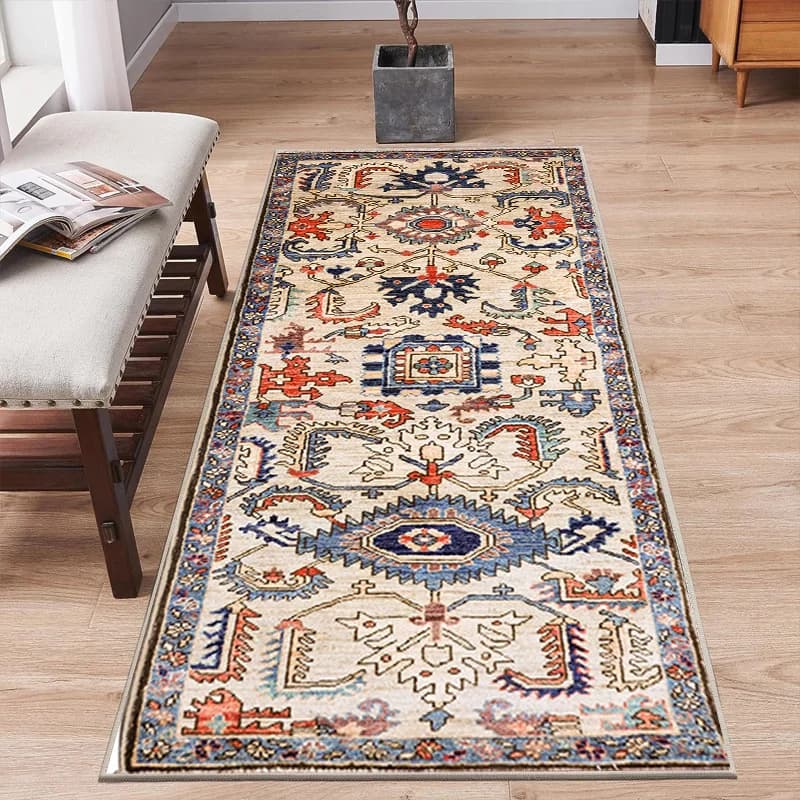 Tappeto VIKAMA Retro Runner, antimacchia e antiscivolo, tappetino per corridoio e cucina, tappeto per camera da letto, decorazione per la casa