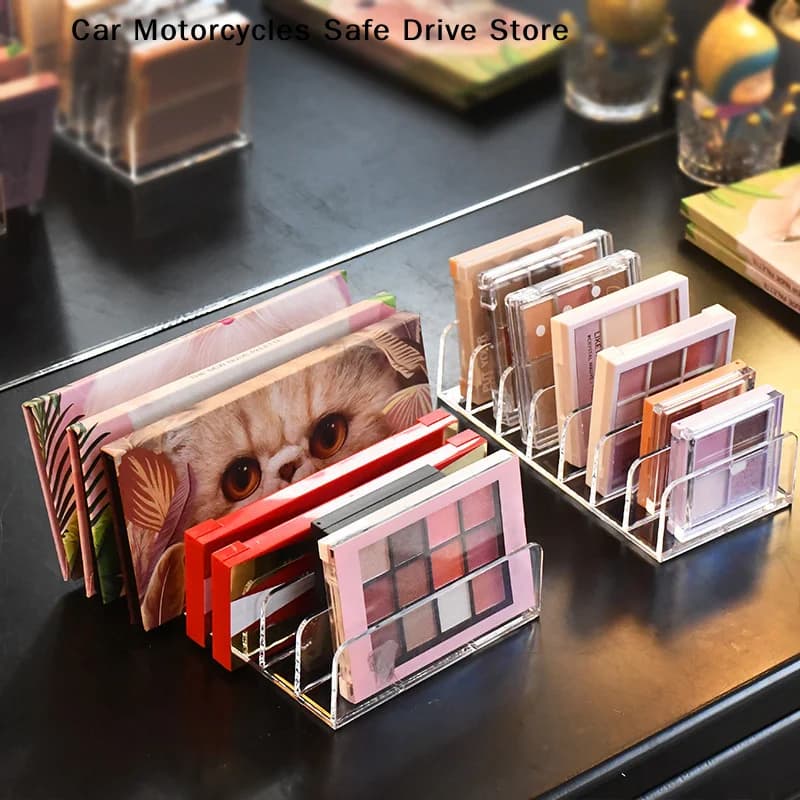 Organizer per Trucchi a 7 Scomparti, Espositore da Scrivania per Palette Ombretti, Scatola per Cosmetici e Blush, Portaoggetti per Strumenti di Make-up