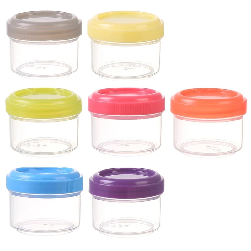 4 contenitori da 35 ml per condimenti per insalata, contenitori in plastica con coperchio a rotazione, accessori per lunch box