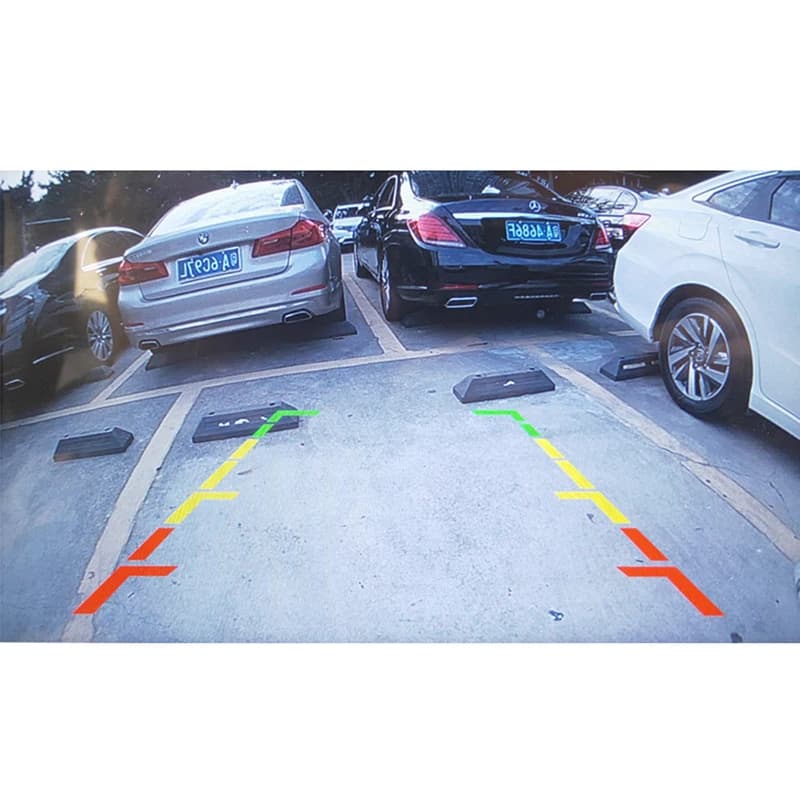 【MO】Telecamera posteriore per auto IP68 impermeabile CCD4 LED con monitor di backup automatico, immagine HD a 170 gradi, visione notturna, telecamera per parcheggio e retromarcia