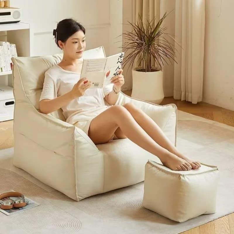 Comfort Lazy Sofa Single Bean Bag Sofas Large Office Living Room Sofas Frameless Floor Sofa Relaxing Puff Armchairs with Filling