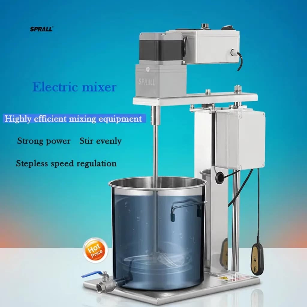 Agitatore Elettrico per Vernici SPRALL a Prezzo di Fabbrica, 40L, Motore Brushless, Miscelatore per Liquidi Chimici, Dispersione da Laboratorio, Miscelatore per Rivestimenti