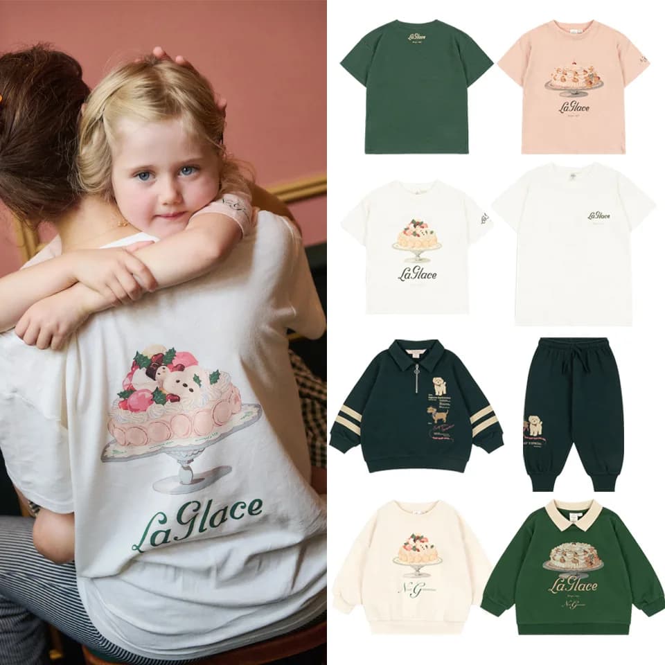 2026 KS Neonate T-shirt in cotone Abbigliamento per bambini Ragazze Macaron Torta Felpe Pantaloni Tute Set Abbigliamento per bambini Felpa con cappuccio Top