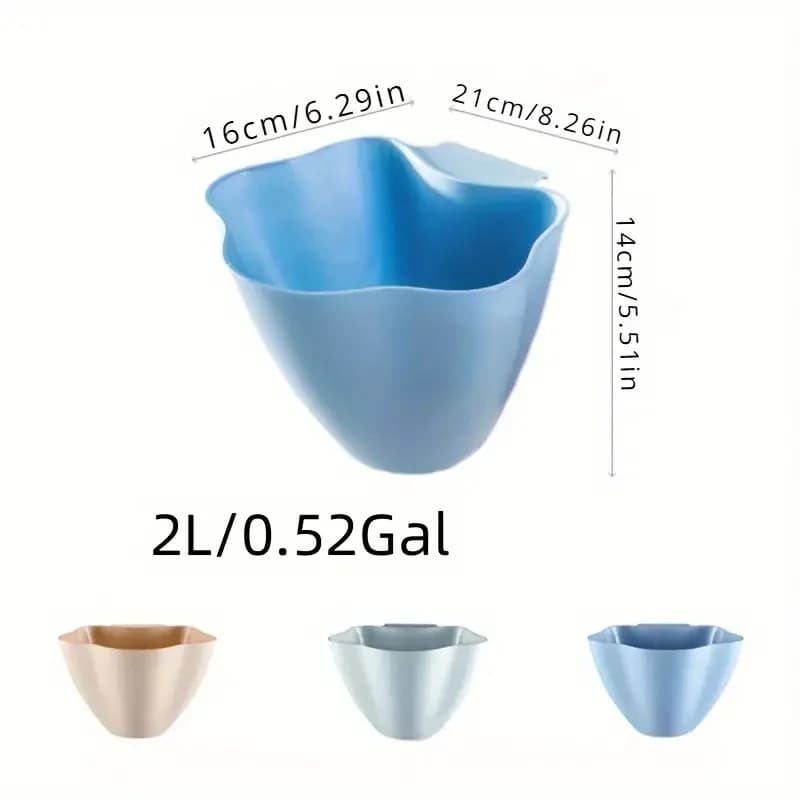 Pattumiera da cucina sospesa da 1 pz, ciotola per immondizia in plastica sopra l'armadio, pattumiera da 2l/0,52 gal per la raccolta di scarti di cibo, salvaspazio,
