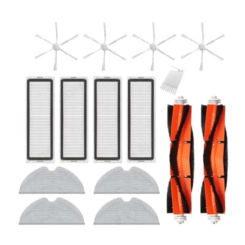 Y50A-15Pcs Replacement Kit For Mijia 2C STYTJ03ZHM Vacuum Cleaner Parts Main Side Brush Filter Mop Cloth