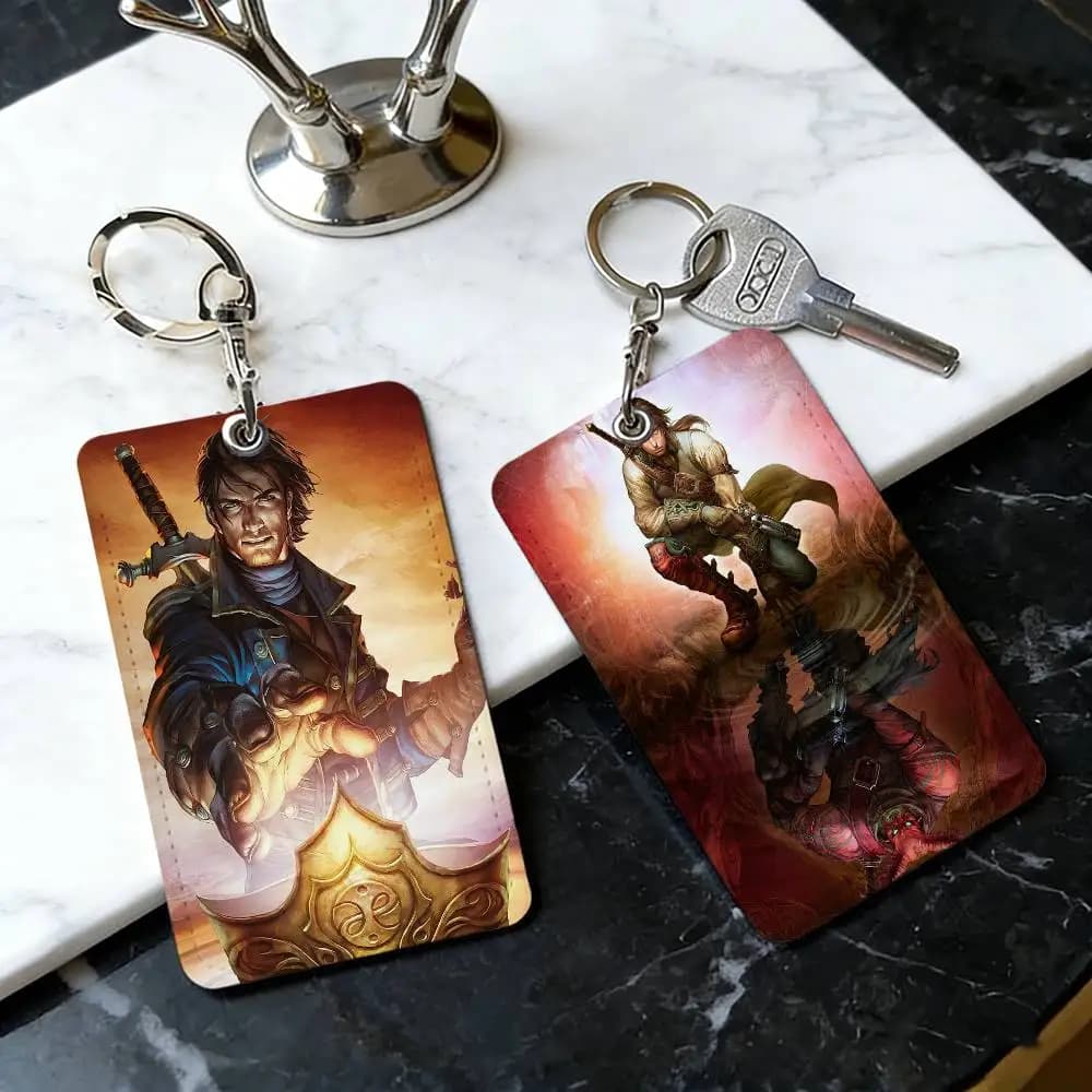 Keyring Game F-fables, Badge Door, Card Holder ID, Keychain Lock, Accessories, Gift