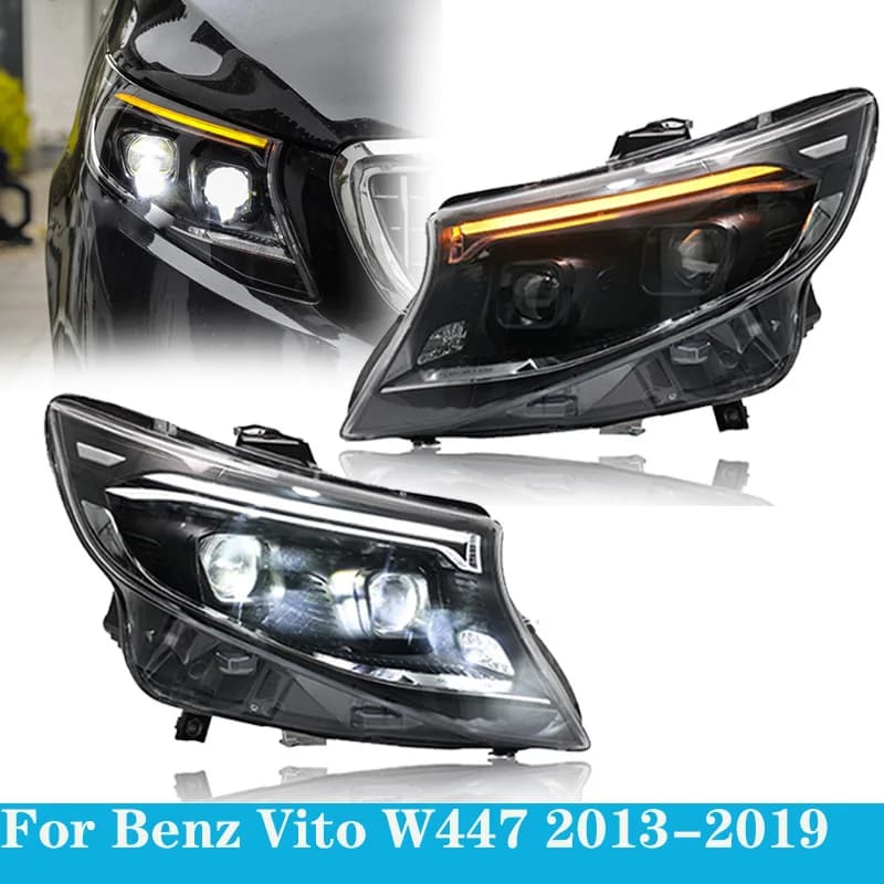 Car Styling LED Headlight Assembly for Mercedes Benz Vito 2013-2019 W447 Headlamp DRL Projector Lens Dynamic Auto Accessories