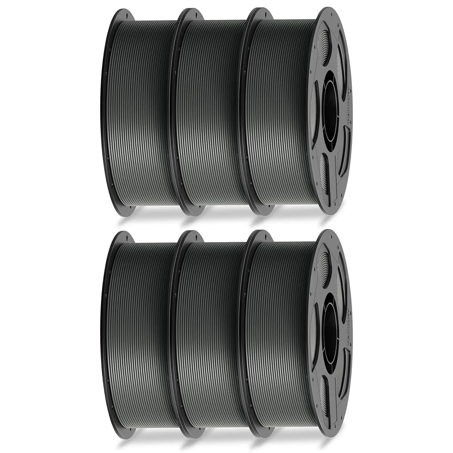 Filamento per Stampante 3D ad Alta Velocità 1.75mm, PLA Rapido con Precisione +/-0.02mm, Confezione da 6 Grigio