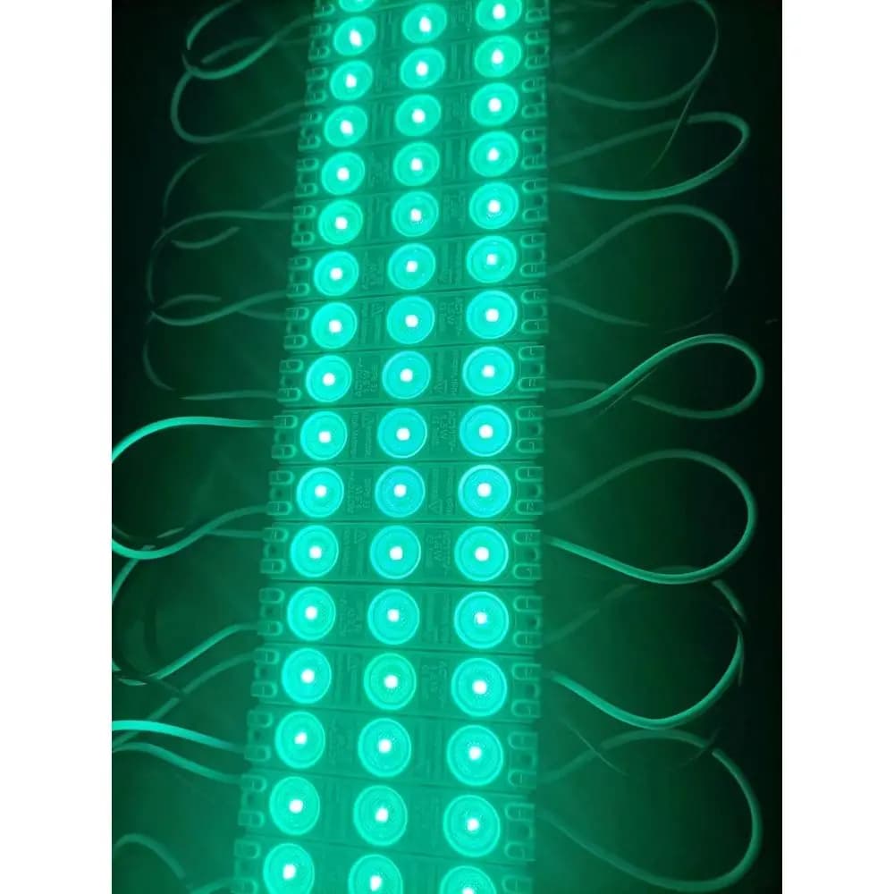 Confezione da 100 Strisce LED Decorative Verdi da 1,5W con Adesivo per Insegne e Pubblicità