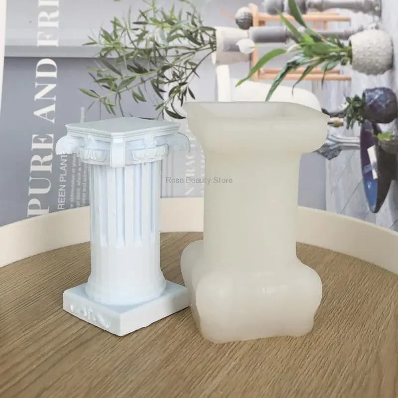 Stampo in silicone per candele a colonna romana 3D, sapone aromatico fai da te, creazione di candele, stampi per sapone in resina, regali artigianali, decorazioni per la casa
