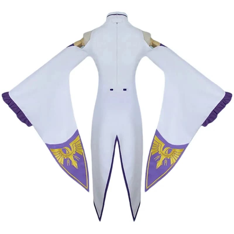 Costume Cosplay Emilia Re:Zero - Inizio di una nuova vita in un altro mondo, con parrucca Emilia, vestito da donna, uniforme per feste e giochi di ruolo