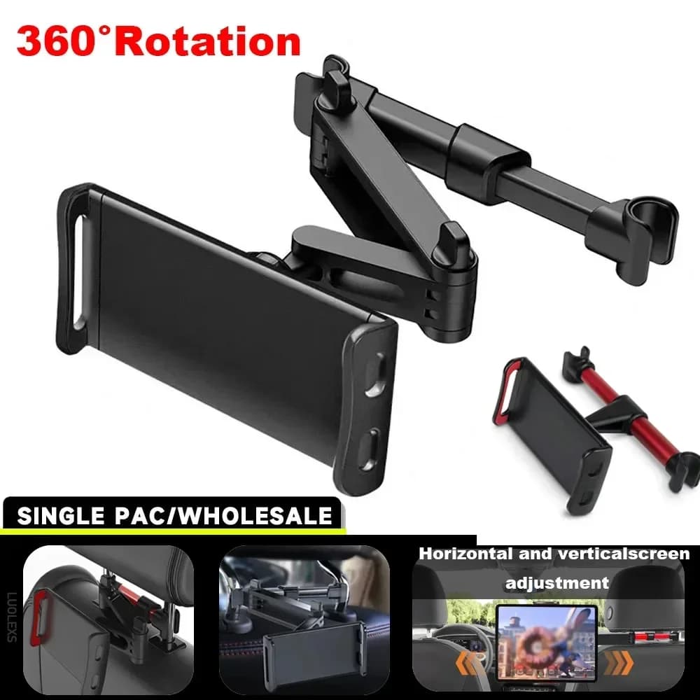 Car 4-11 Inch Rotation Rear Pillow Phone Holder Tablet Rotating Car Seat Rear Stand Bracket for Phone Tablet