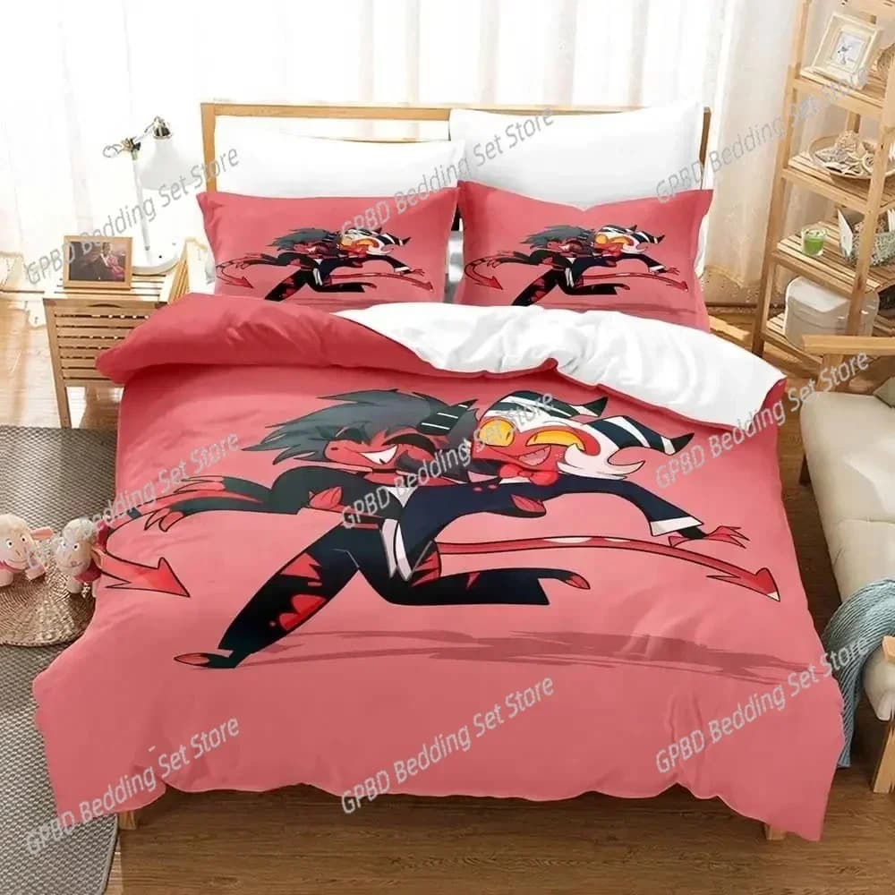 Hazbin Moxxie Hotel 3D NEW Duvet Cover Pillowcase Bedding Set Adult Boy Girl Bedroom Decoration Children Single Double Large