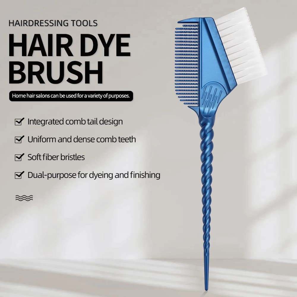 Barbiere Tintura per capelli Spazzola a doppia testa Salone Spazzola per crema colorata antiscivolo Spazzola per colorare i capelli Applicatore per tintura per capelli Spazzola per polvere