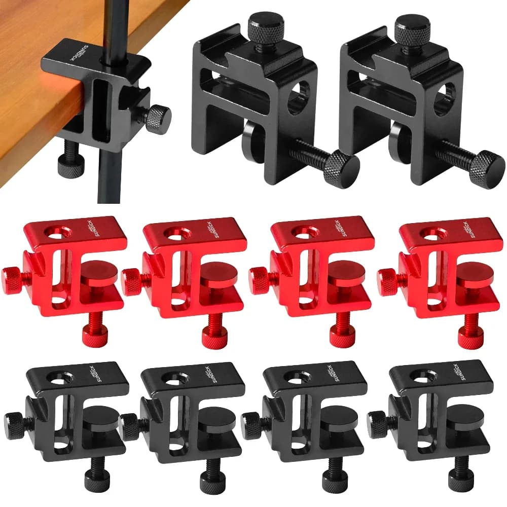 Mounting clamp on table with 360-degree rotation Clip for aluminum alloy lantern table clip for adjustable height camping lamp for table