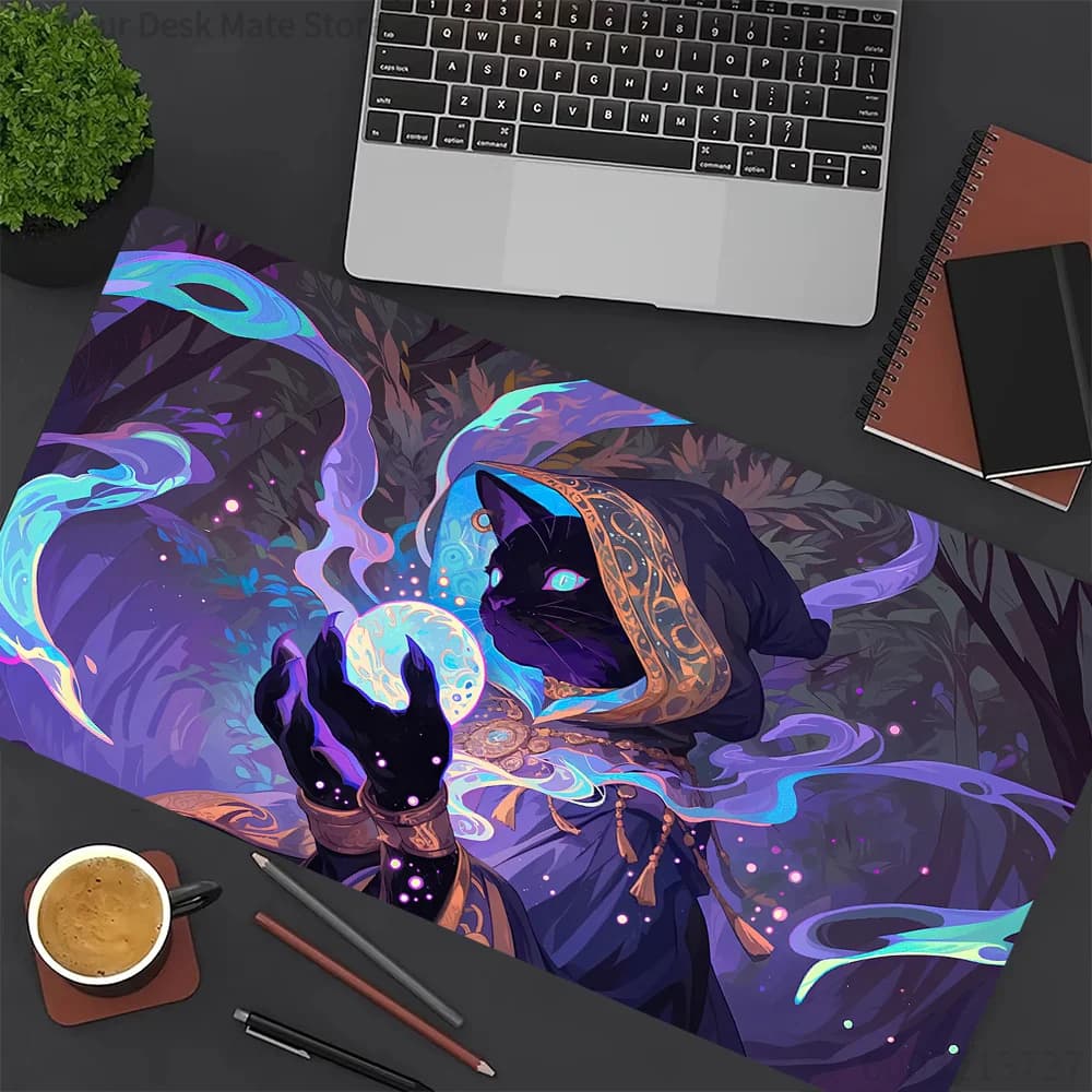 Tappetino da gioco Magic Playmat con tema Procione, Rana, Mago, tappetino per mouse anime 35X60cm, tappetino da scrivania, accessori da scrivania, tappetino Magic MTG