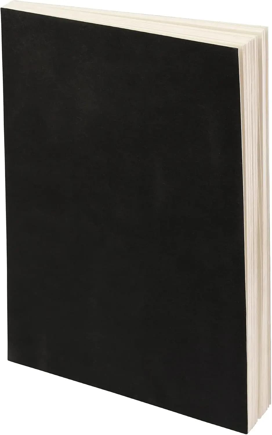 64-Sheet 100gsm Blank Sketchbook, 8.27x11 Inches, Lay Flat, Black