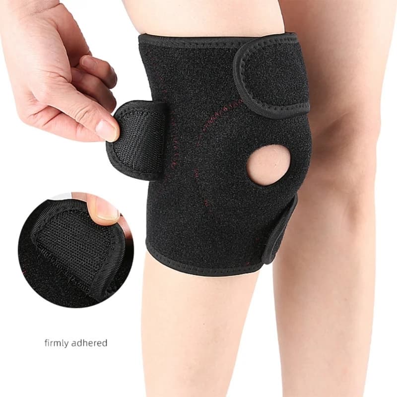 Ginocchiera atletica con stabilizzatori Tutore supporto per ginocchio rotuleo per corsa