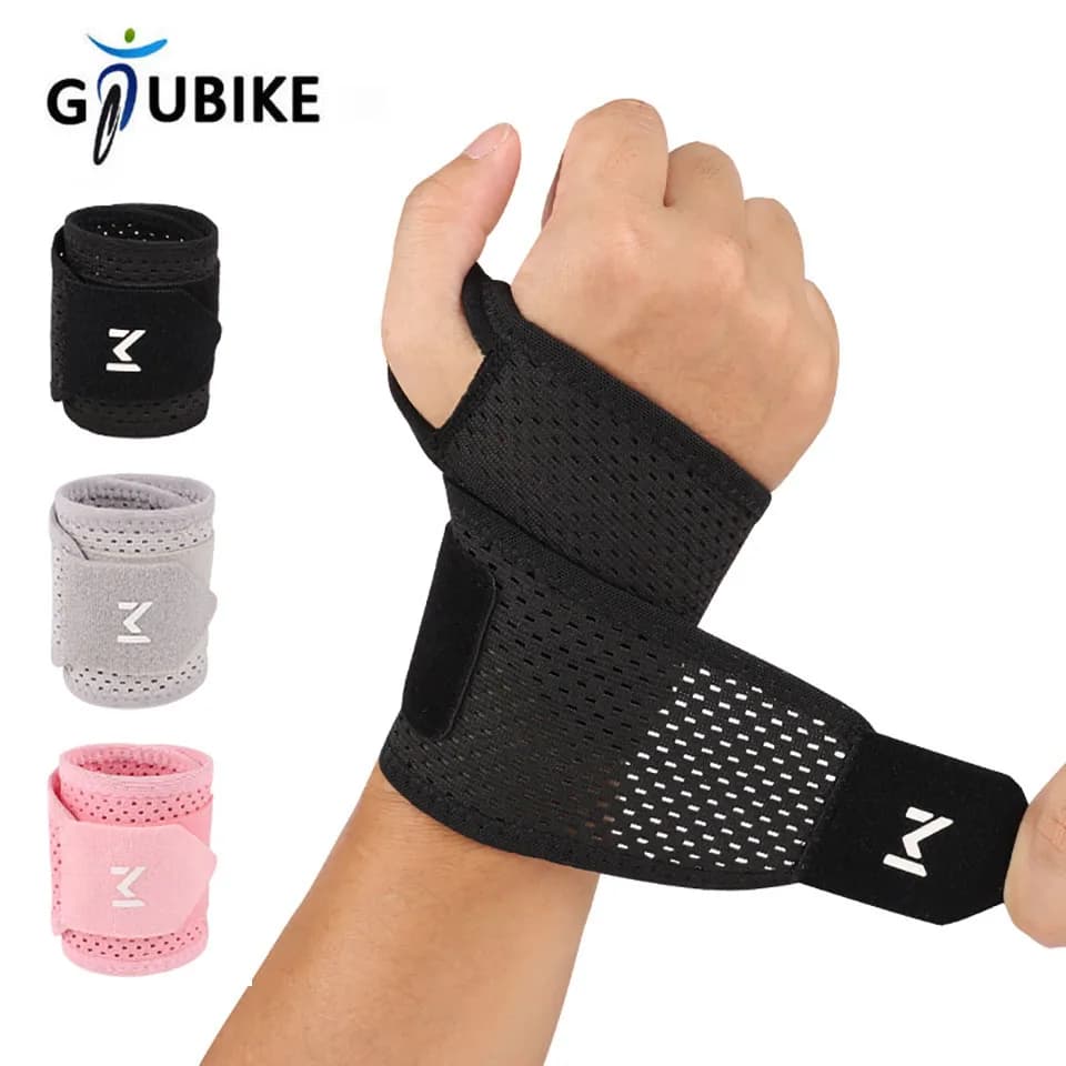 GTUBIKE 1 tutore di supporto per polso traspirante per palestra/lavoro - Manicotto di compressione regolabile, sollievo dall'artrite e del tunnel carpale