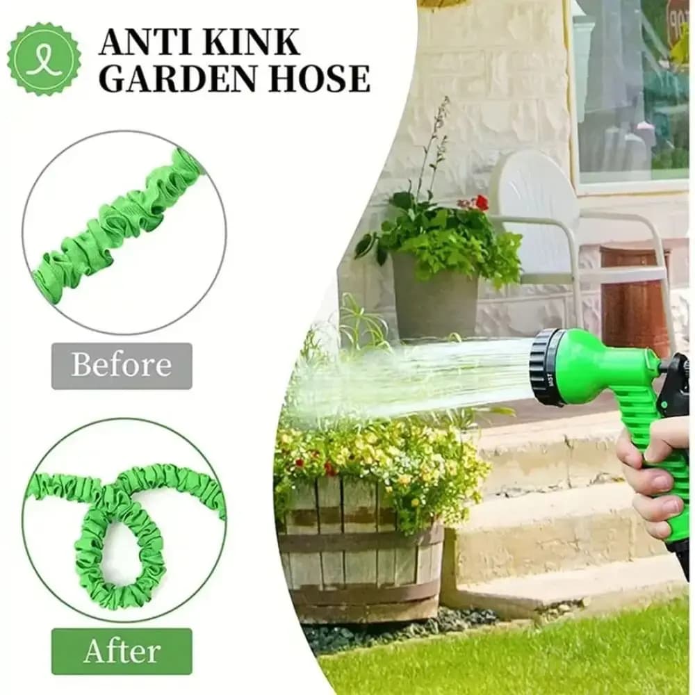 Plastic Material Expandable Magic Hose Retractable Design 7 Spraying Functions Garden Watering Hose Lightweight