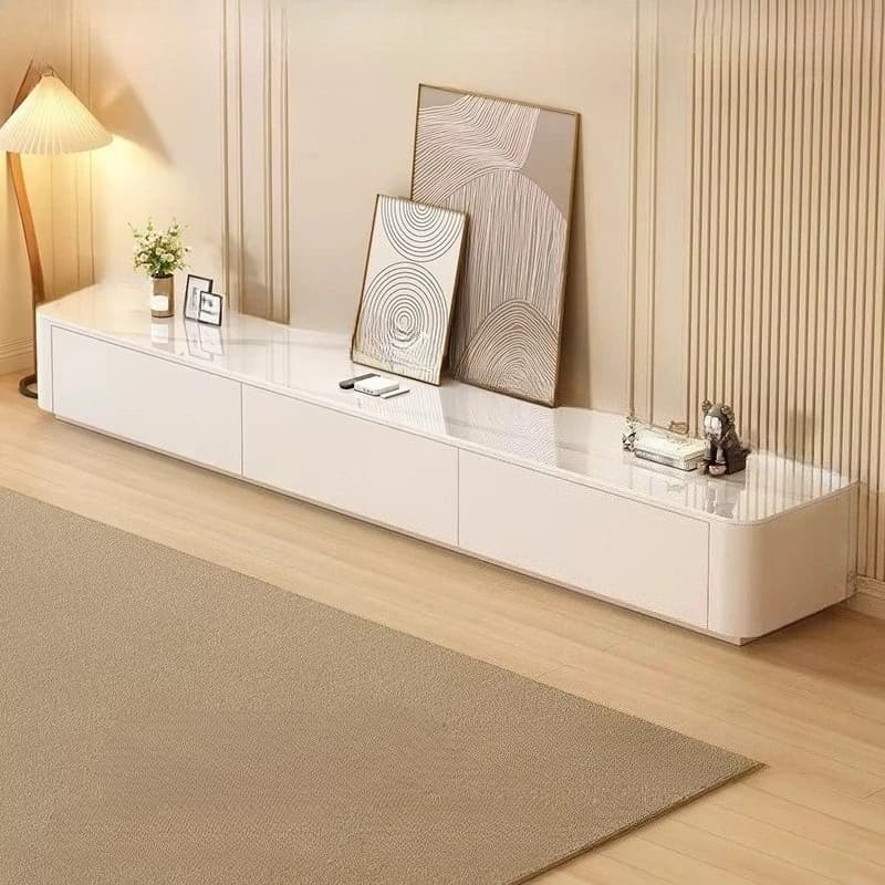 Luxury TV Furniture with Display, Monitor Supports, Trendy Furniture with Containers, TV Table, Living Room Rack, Earth Cabinets