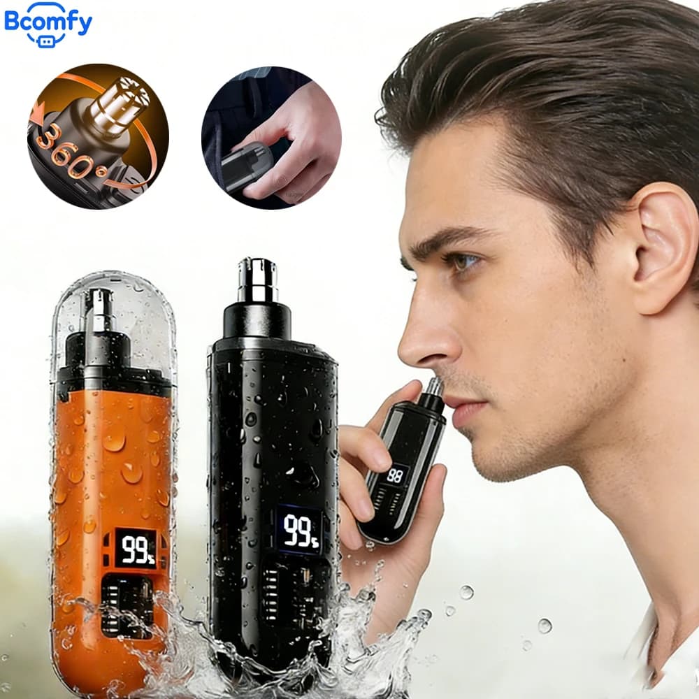 Mini Electric Nose Hair Trimmer Rechargeable Beard And Eyebrow Grooming Tool for Men Portable Nose and Ear Hair Remover