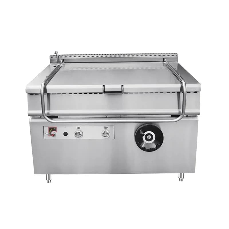 Gas flat bottom Italian frying stove Commercial cooking stove Tilting frying pan 100 liters European and American kitchen stove