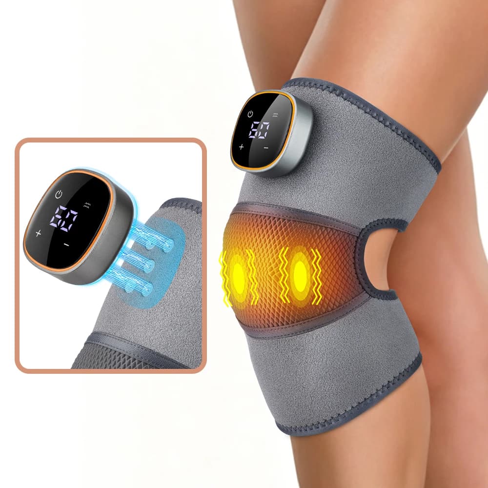 Massaggiatore Elettrico Riscaldante per Ginocchio con Protezione e Compressione Calda, Supporto per Ginocchio e Spalla