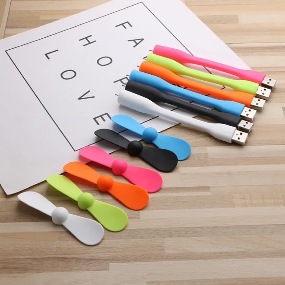 Ventilatore pieghevole flessibile USB piccolo per Power Bank Laptop PC Caricatore CA Mini ventilatore portatile fresco a mano per gadget estivi per computer