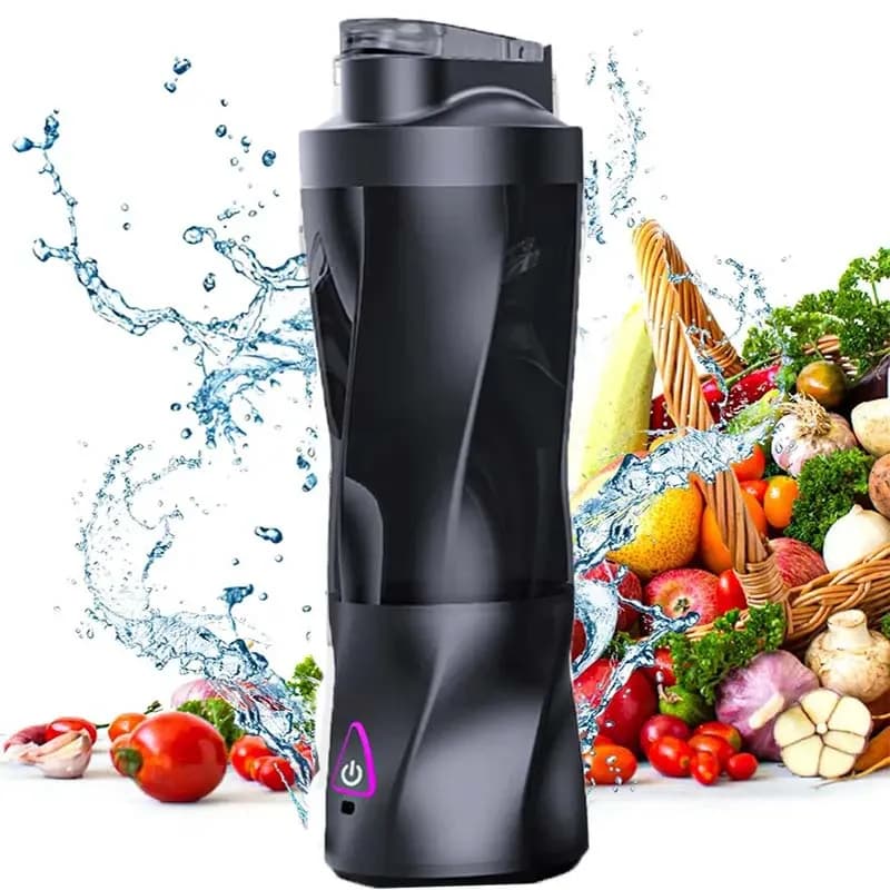Portable Handheld Juicer Blender USB Battery Powered Variable Speed Personal Juice Mixer for Outdoor Use