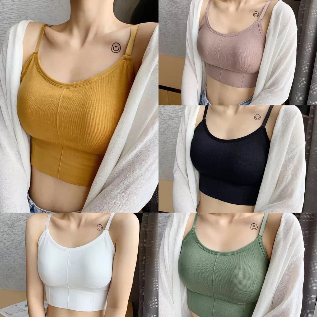 Reggiseno da donna in tinta unita con 2 pezzi, coppe imbottite e spalline regolabili per una copertura fluida e senza cuciture