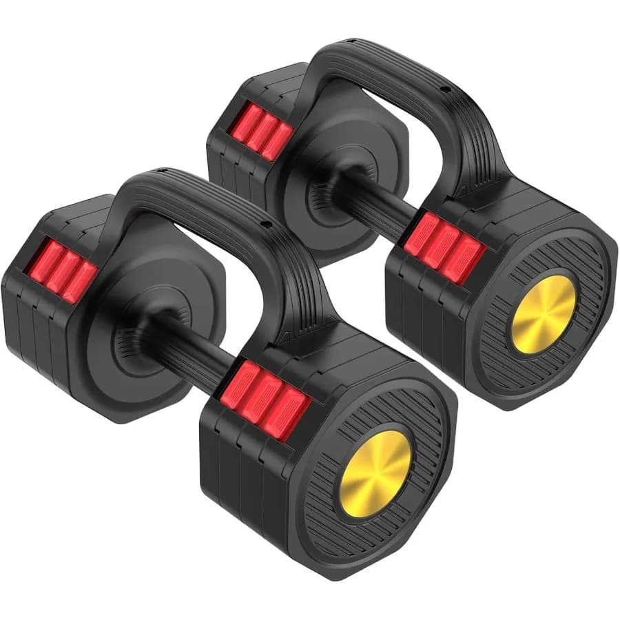 Set of handlebars adjustable from 41 pounds (each from 5/10,3/15,4/20,5 pounds) for men and women, weight set at 4 levels with handle as key