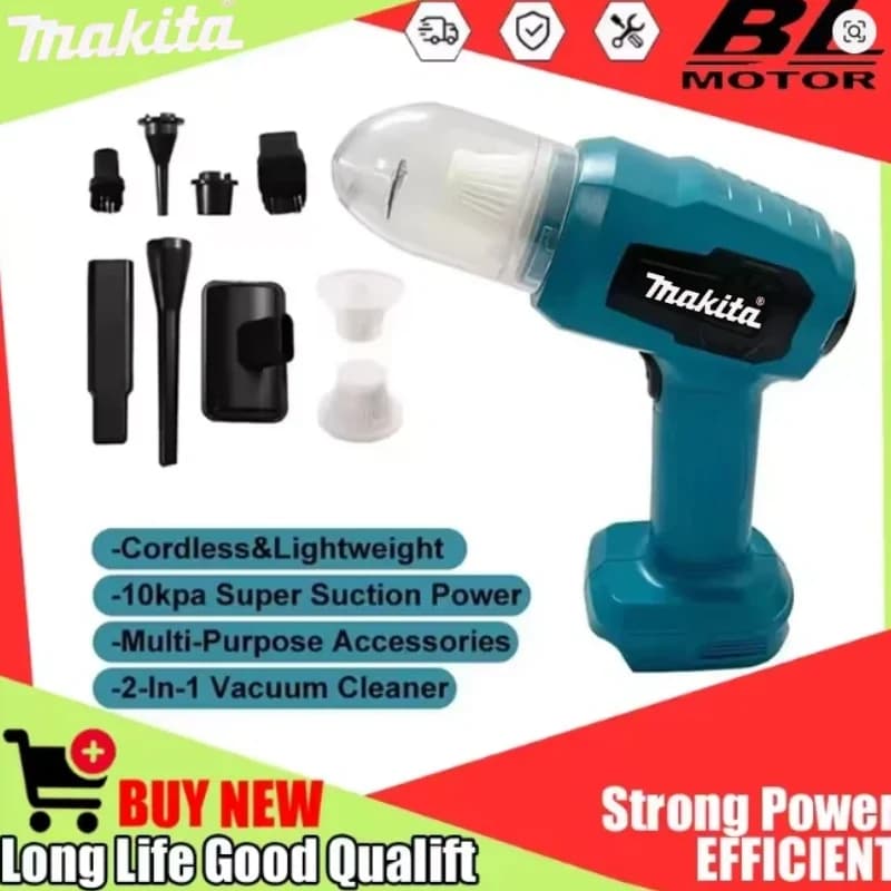 Aspirapolvere Portatile Multifunzione Ricaricabile Makita per Auto, Strumento per la Raccolta della Polvere