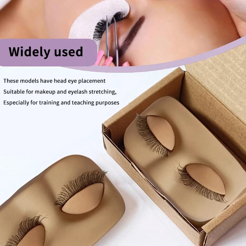 diMini Head Model Extension Plate With Removable Eyelashes and Finteglia Eyelashes