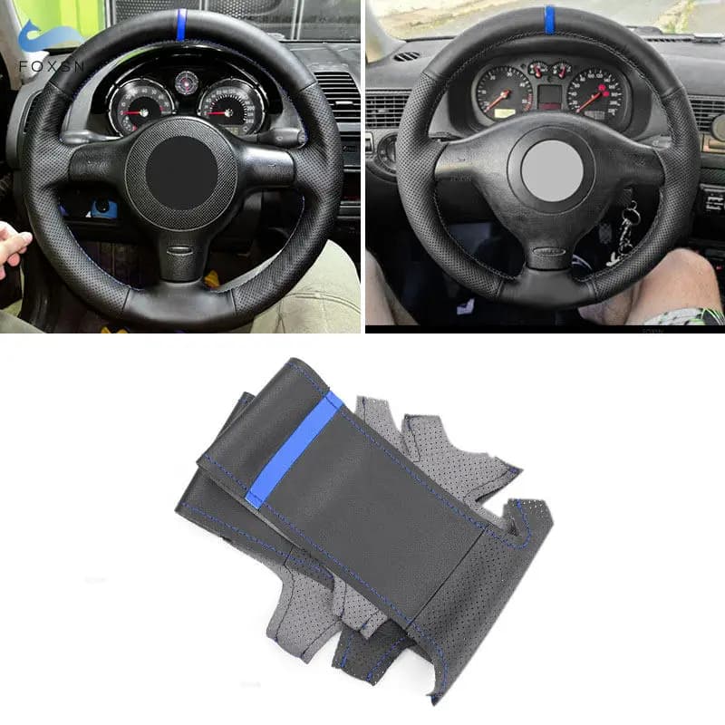 Car accessories Trim cover for VW Old Golf 4 MK4 1998 - 2004 For Passat B5 1996-2005 (3 rays) blue bar line